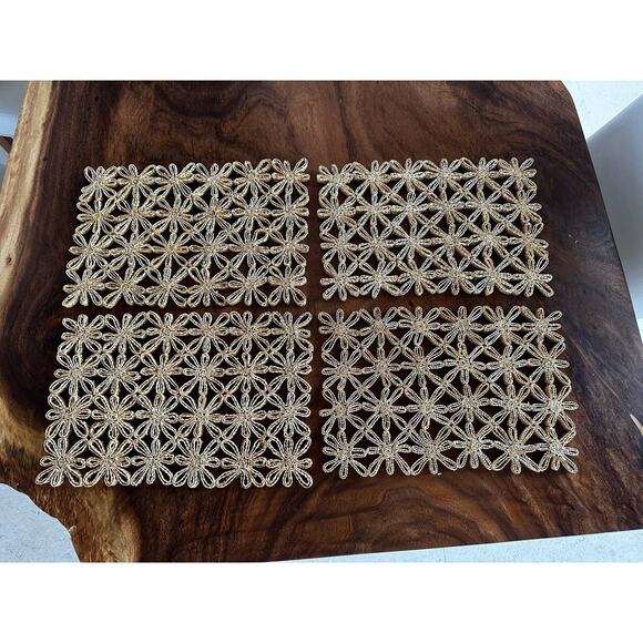 Placemats, thick woven ratan, Daisy, Flower, 3 Dimensional, set of 4 - Picture 10 of 16
